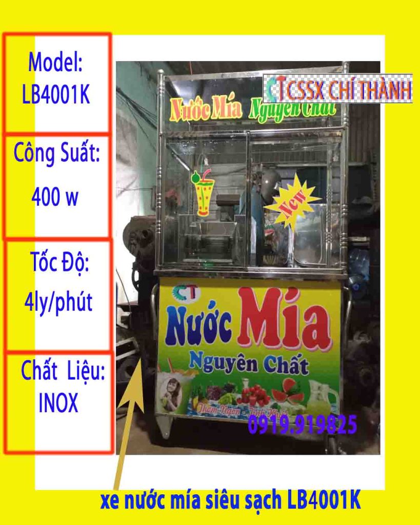 xe nước mía siêu sạch lb4001k